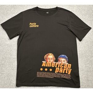 Manfinity American‎ Party Culture Custom Black T Shirt Unisex Small